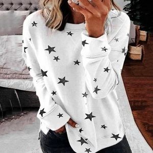 Women’s Casual Long-Sleeve Star Print Pullover